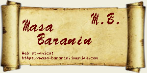 Maša Baranin vizit kartica